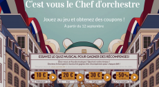 10€ de réduction dès 100€ d’achat, 20€ dès 200€ et 30€ dès 300€ => quiz musical